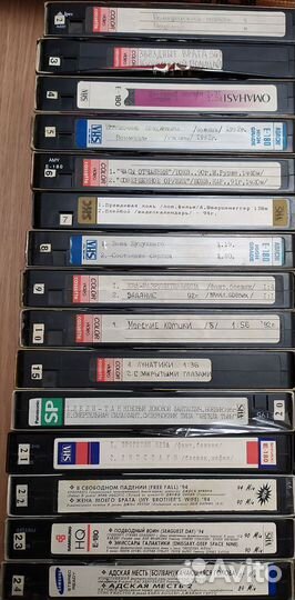 80 Фильмов 90-х годов на фирменных кассетах VHS