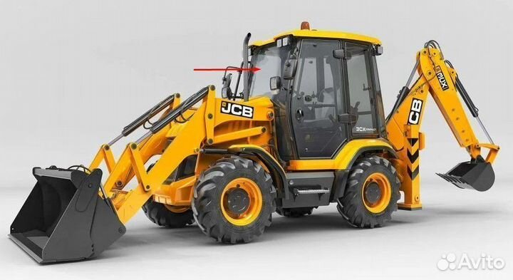 Стекло лобовое для погрузчика JCB 3CX