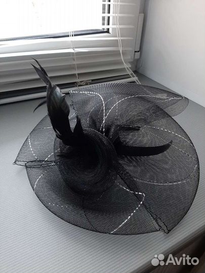 Шляпка вуалетка на ободке