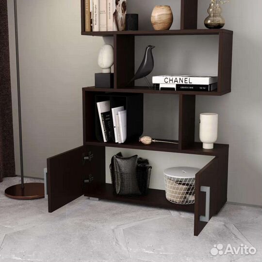 Стеллаж Zett с дверками и с ручками