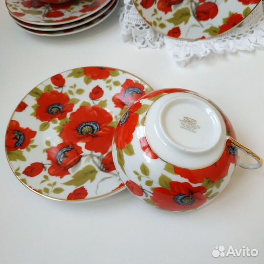 Бронь Чайный сервиз Yamasen Красный мак Япония