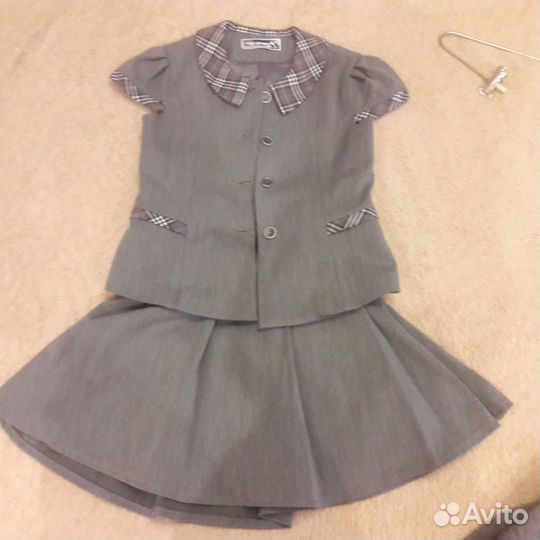 Школьная форма для девочки 128 134 серая