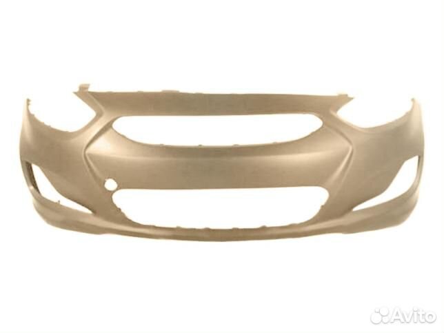 Передний бампер на hyundai solaris бежевый
