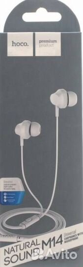 Наушники hoco M14 с микрофоном, Белые