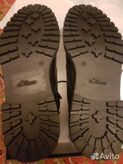 Ботинки S.Oliver черные,демисезон,натур. кожа,новы