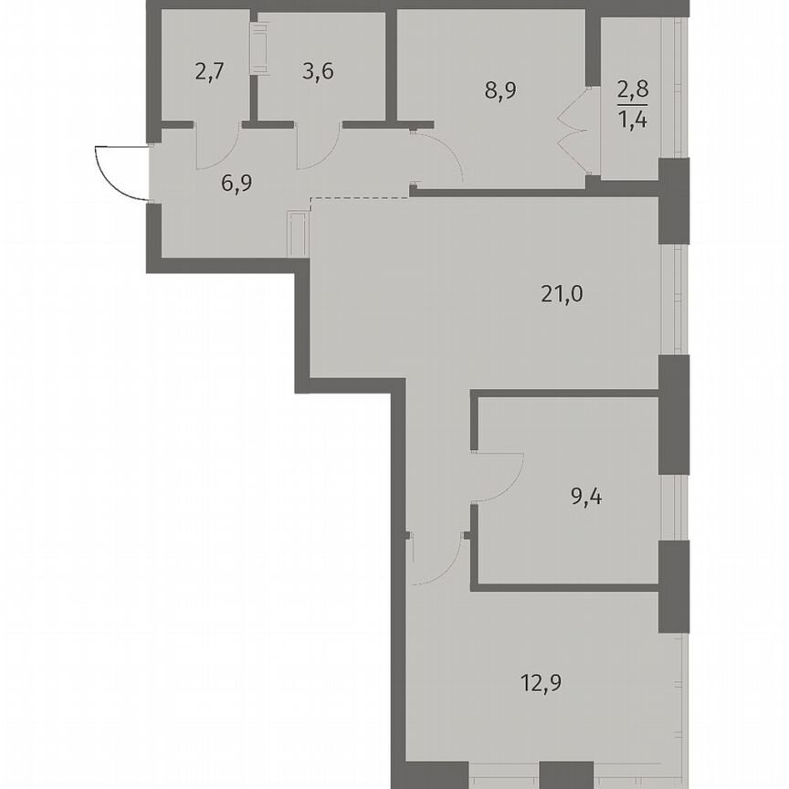 3-к. квартира, 67 м², 5/12 эт.