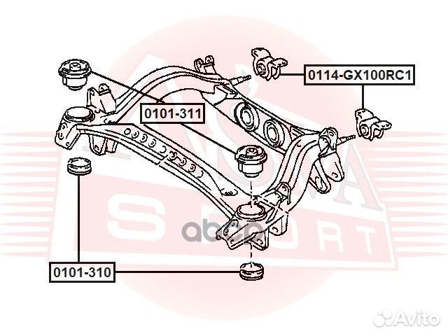 Сайлентблок задней подвески mark 2/chaser/crest