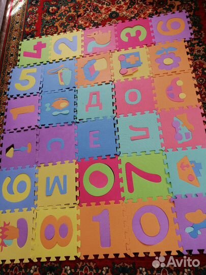 Детский коврик для ползания пазл