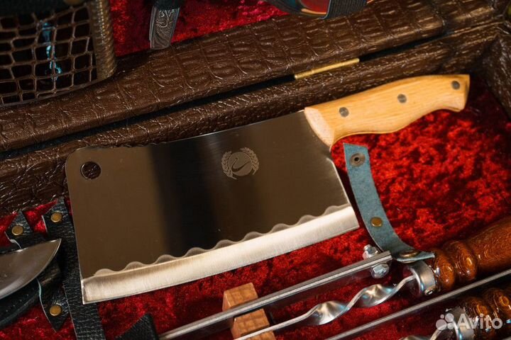 Набор шампуров Элит Дипломат в коробе кожзам 6 шам