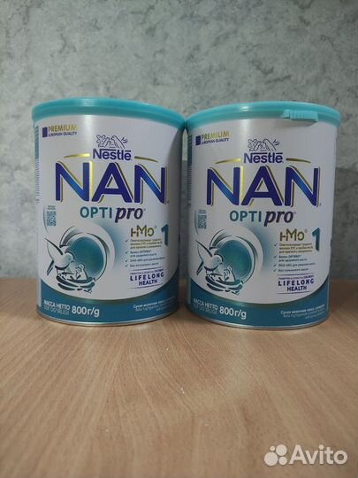 2 банки детской смеси Nan 1 opti pro - 800 гм