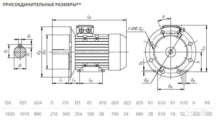 Электродвигатель аир 355мlc10 (160кВт-600об) новый