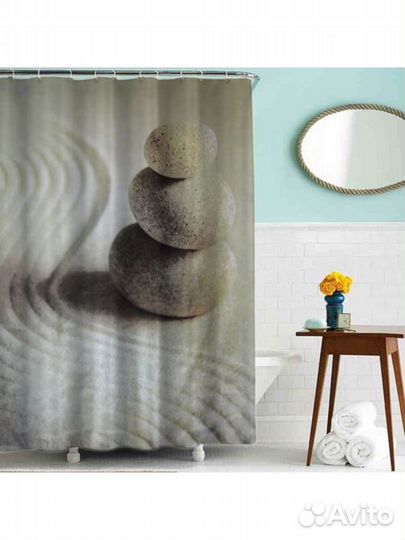 Шторка для ванной тканевая (180*200 см) 