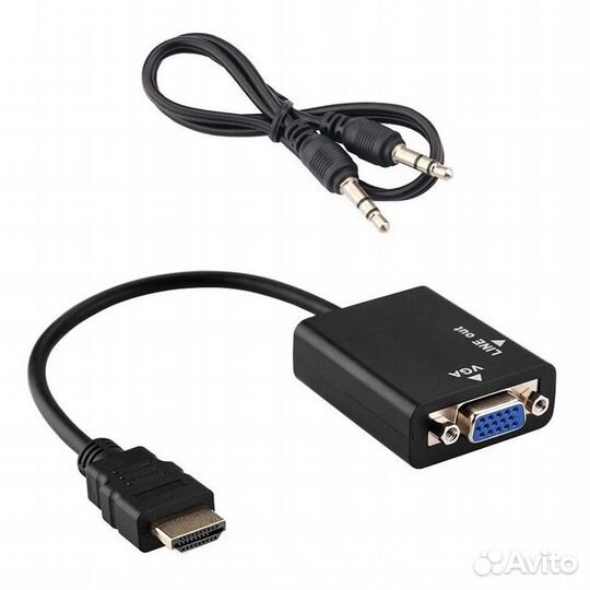 Переходник с hdmi на VGA + аудиокабель