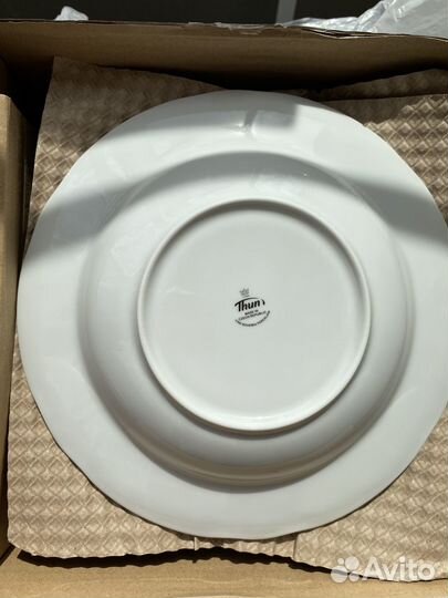 Тарелки суповые чешский фарфор Thun Гуси