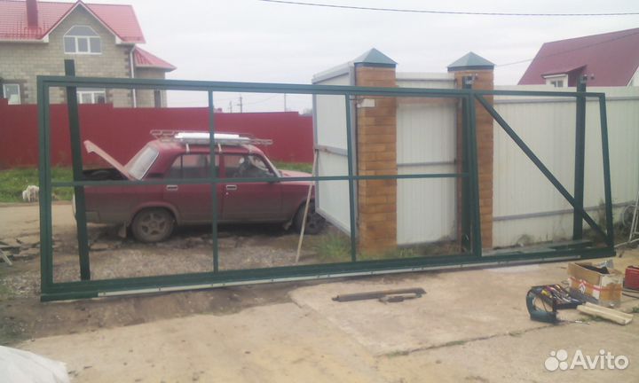 Откатные ворота без установки