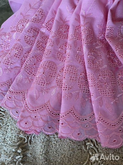 Отрез шитье купон, батист и вышевкой шелком