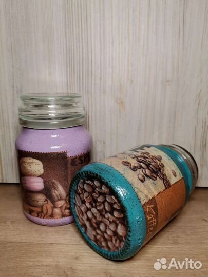 Кофейные банки. Декупаж