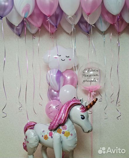 Гелиевые воздушные шары Единороги