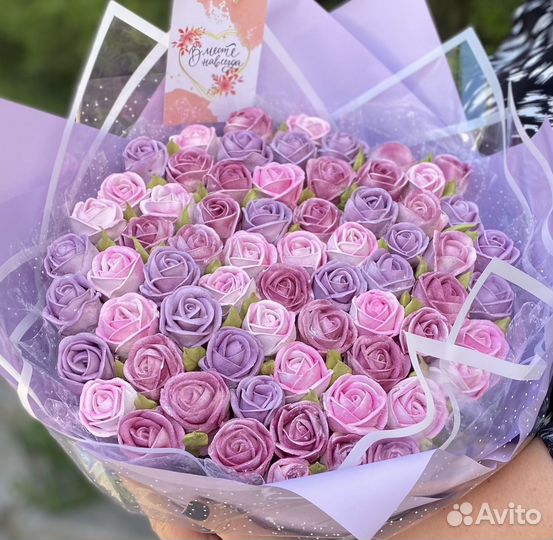 Зефирный букет, зефир ручная работа