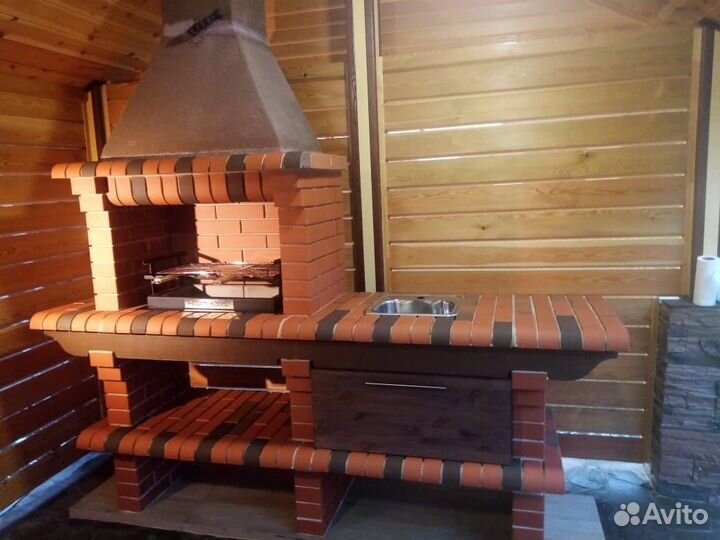 Мангальный комплекс из кирпича Барбекю