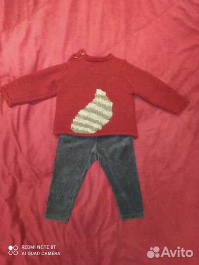 Костюм детский кофта брюки вельвет