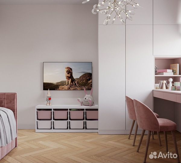 Рабочая зона доя девочки / Мебель в детскую