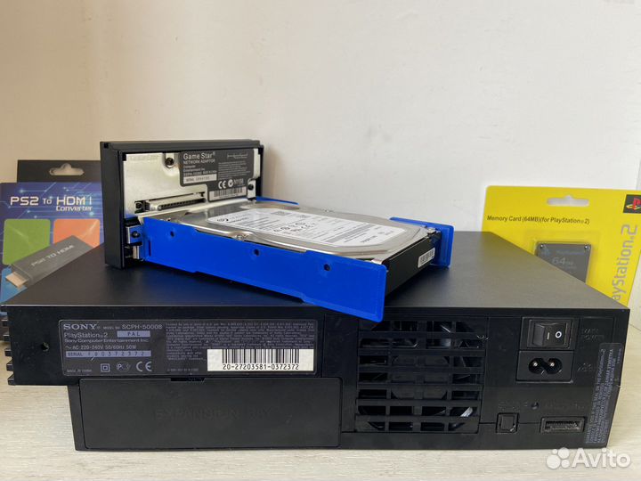 Sony PS2 FAT 50008+710игр 2TB HDD+2 джойстика+hdmi