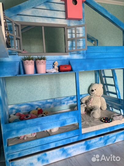 Детская двухярусная кровать бу Уютное гнездышко