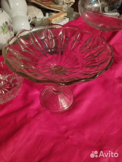 Ваза для фруктов на ножке СССР