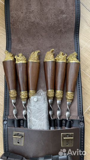 Шашлычный набор Ягуар в колчане Кизляр