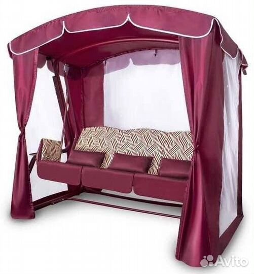 Садовые качели трехместные 