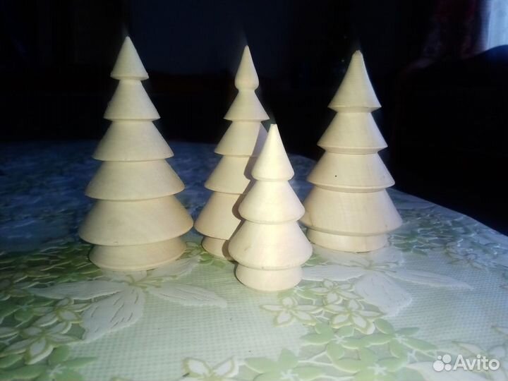 Ёлочки-колокольчики-яйца деревянные