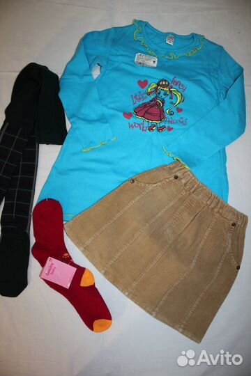 Юбка платье колготки носки девочкам 4-5 лет