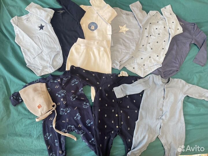 Вещи пакетом на новорожденного (размер 62-68)