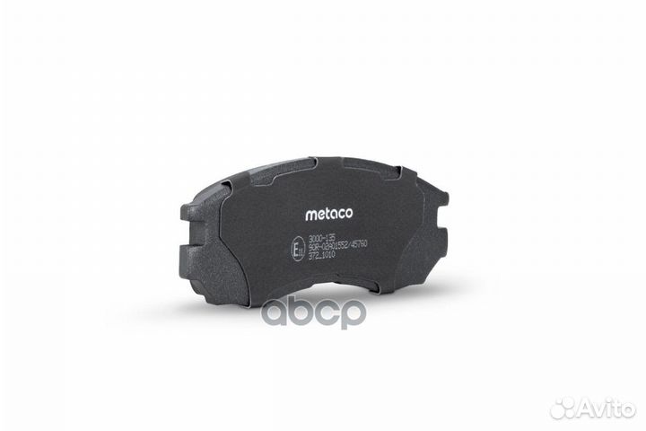 Колодки тормозные передние к-кт '3000-135 metaco