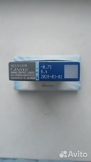 Линзы acuvue oasys -0,75 новые