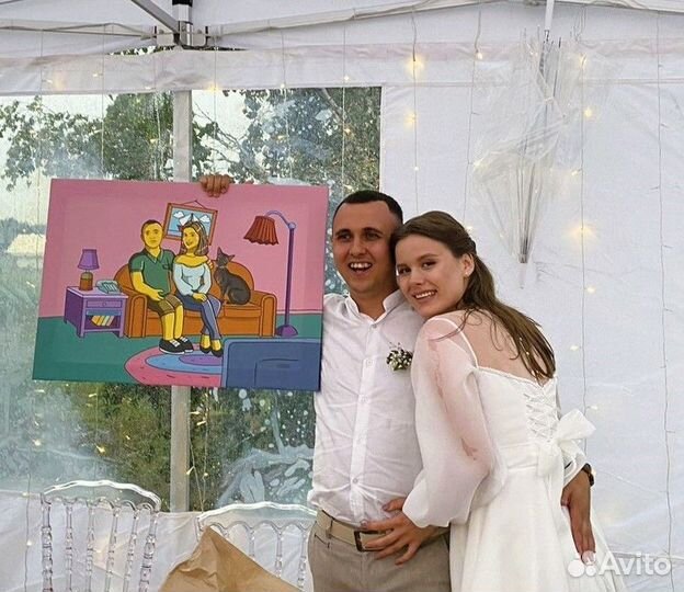 Портрет в стиле Симпсоны и Рик и Морти