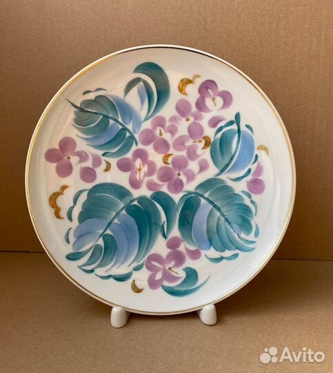 Тарелка десертная Цветение лфз 1950-е -1960-е