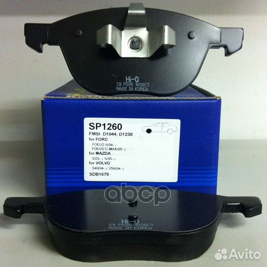 Колодки тормозные дисковые SP1260 Sangsin brake