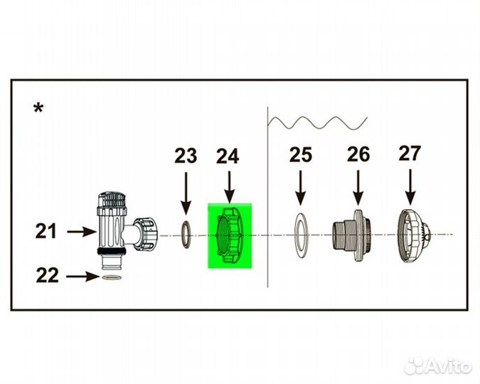 10256 Пластмассовая гайка для сетчатого соединител