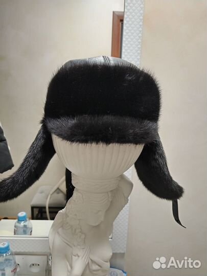 Норковая мужская шапка. Почти новая