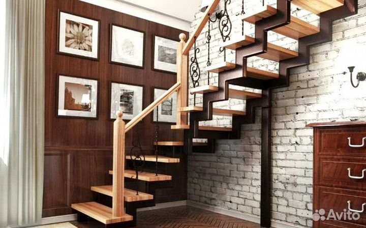 Перила деревянные с установкой