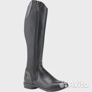 Сапоги для верховой езды кожаные для взрослых черн