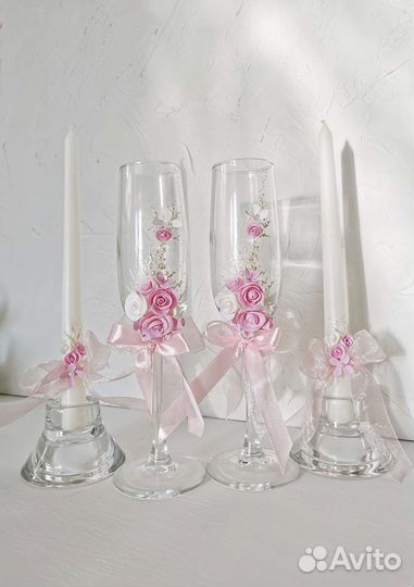 Свадебные аксессуары/фужеры/свечи