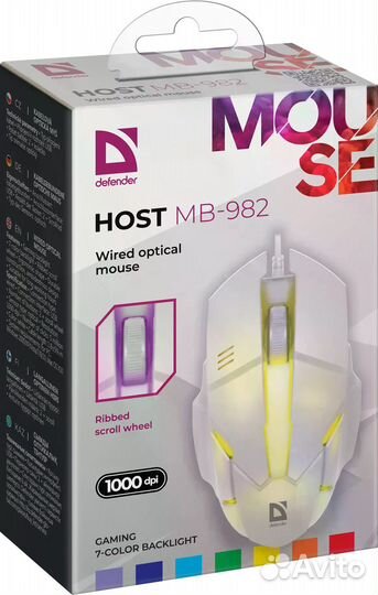 Мышь Defender Host MB-982, (52983) оптическая, USB