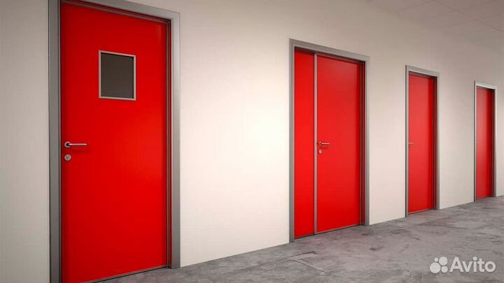 Дверь противопожарная 2080*1380 7035 L 900 дпм EI