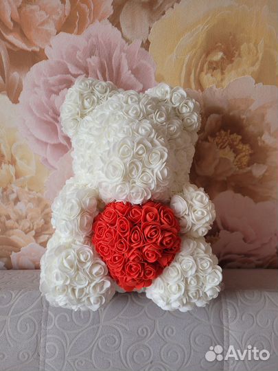 Мишка из роз 40 см