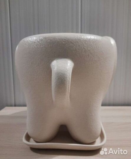 Цветочный горшок слон керамика
