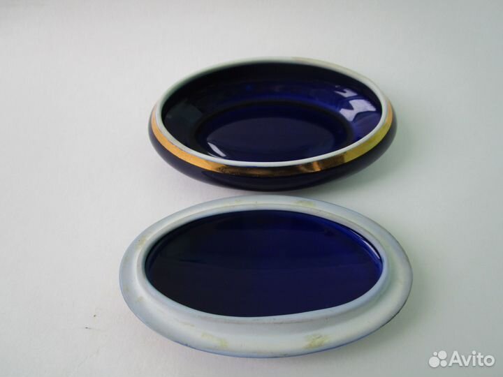 Шкатулка с картиной Фрагонара кобальт limoges