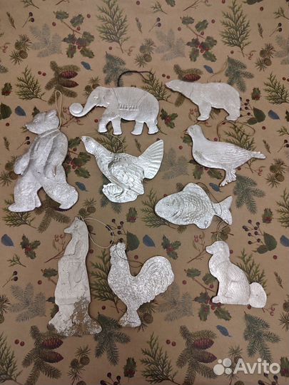 Елочные игрушки СССР картонаж